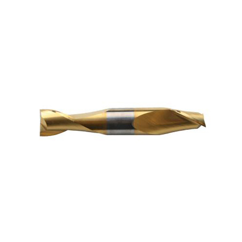 End Mill, 1/8" HSS , 2 Flute, Double End TiN