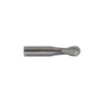 Carbide End Mill, 1/16 2 Flute Single End Ball Stub