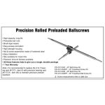 PN 037-0042PF, Precision Rolled Preloaded Powerfeed Ballscrew Kit 42"