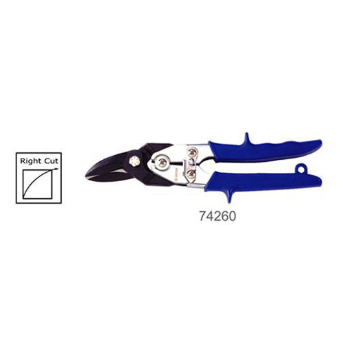 Figure Tin Snips Right Cut 10" Blue