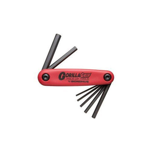 Bondhus 7Pc 2Mm - 8Mm Folding Hex Key Set - Metric, PN Bon-12587