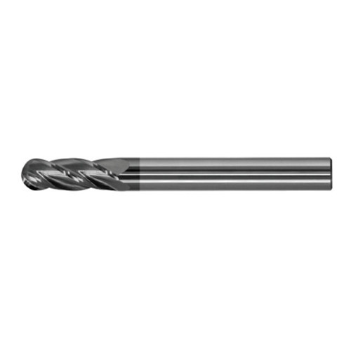 Carbide End Mill, TiAlN, 1/4 4 Flute Se Ball Coat