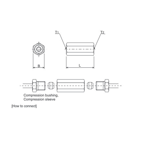 5/16 Coupler/Union, By Lube USA