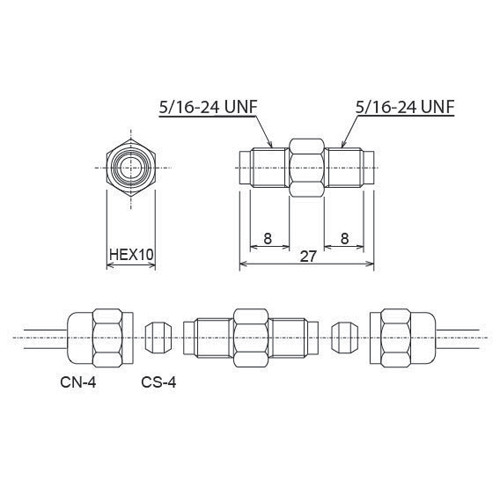 5/16 - 24 Coupling, By Lube USA