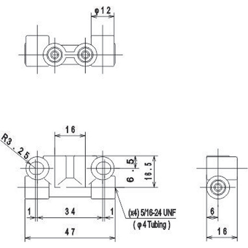 4-Way Junction Straight Lubs, By Lube USA