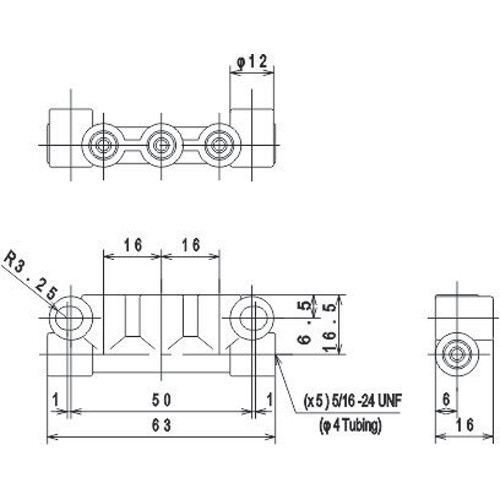 5-Way Junction, By Lube USA