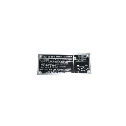 PN 1074, Hi-Low Range Nameplate