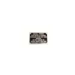 PN 1581, Quill Feed Nameplate